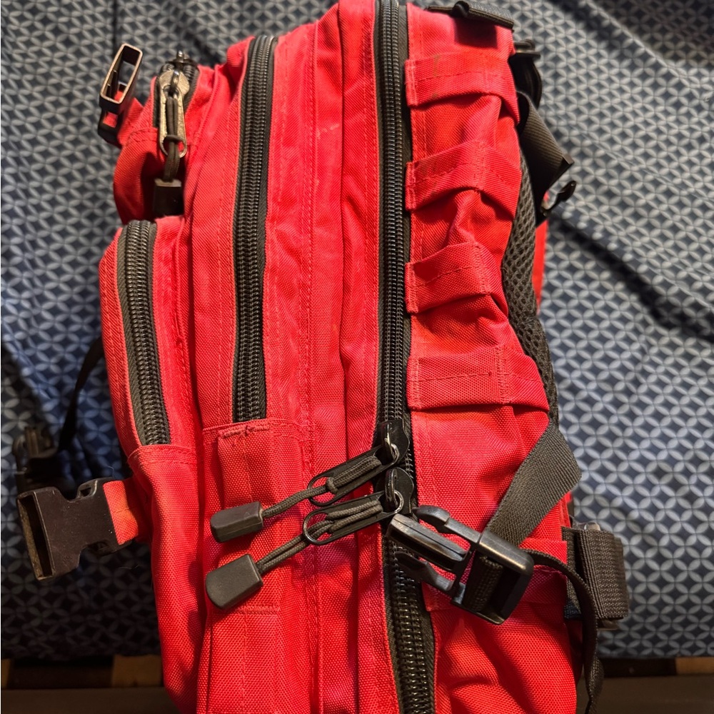 Red Tactical Backpack - Picture 2 of 5